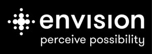 black background with white lettering that reads, "envision" with subtitle, "perceive possibility"
