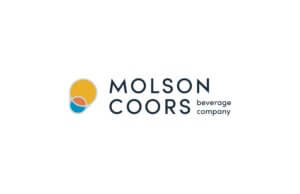 The word Molson, then below it the word Coors, then next to the word Coors it says, Beverage Company