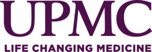 UPMC and a tagline that reads, "Life Changing Medicine" all in purple lettering